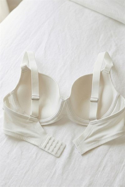 Desteksiz Kurdela Detay Sütyen Ekru