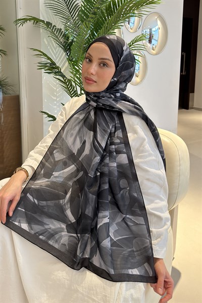 Brush Desen Soft Şal Siyah