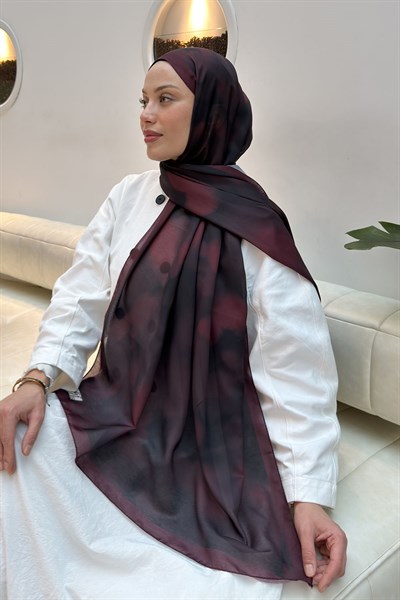 Batik Desen Soft Şal Bordo