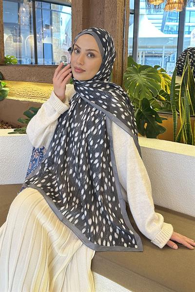 Ceylan Desen Soft Şal Gri