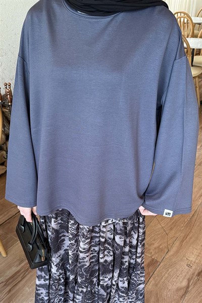 Kol Armalı Sweatshirt Antrasit