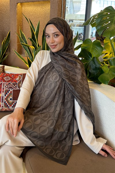 Halka Desen Ferah Şal Haki