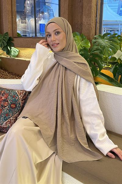 Comfort Pamuk Şal Koyu Vizonrengi