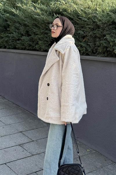Sakal Kumaş Kaban Bej