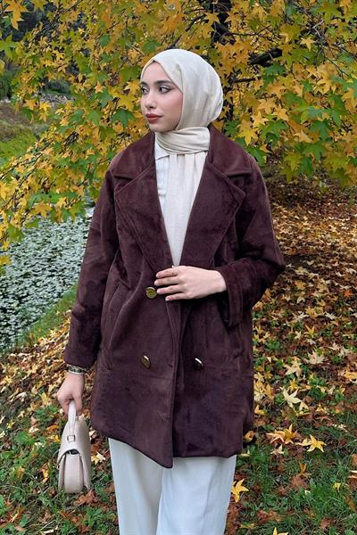 Kaşe Kaban Kahverengi