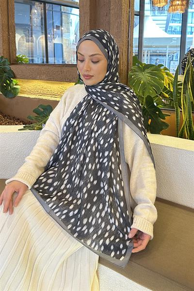 Ceylan Desen Soft Şal Gri