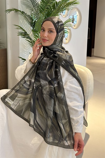 Brush Desen Soft Şal Haki