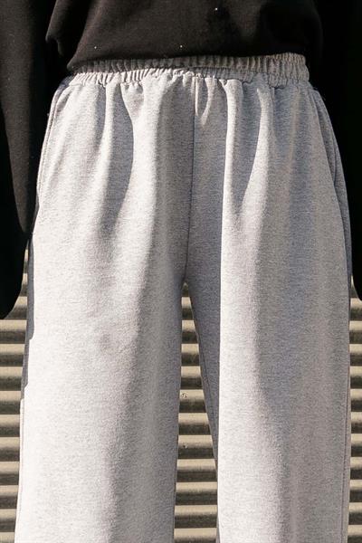 Bel Ve Paça Lastikli Eşofman Gri