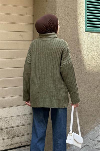 Balıkçı Yaka Kazak Haki