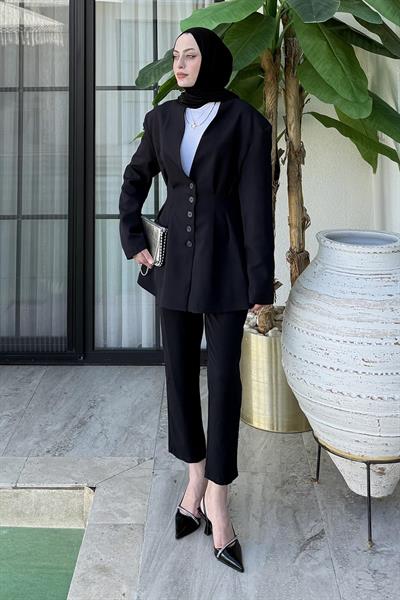Pensli Ceket-Pantolon İkili Takım Siyah