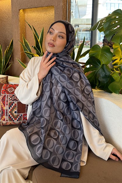 Halka Desen Ferah Şal Antrasit