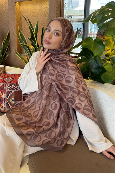 Halka Desen Ferah Şal Soft Kahve