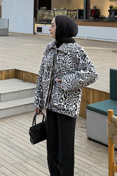 Leopar Desen Mont Siyah