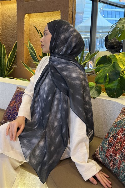 Ceylan Desen Soft Şal Siyah