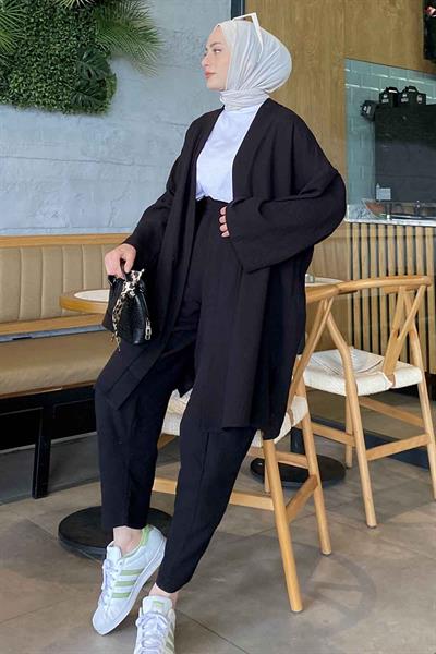 Kimona İkili Takım Siyah