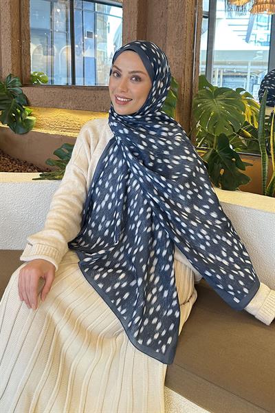 Ceylan Desen Soft Şal İndigo