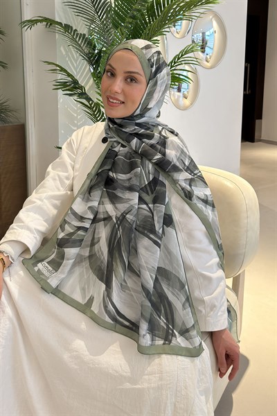 Brush Desen Soft Şal Ada Çayı