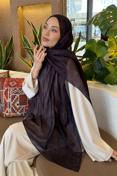 Halka Desen Ferah Şal Mürdüm