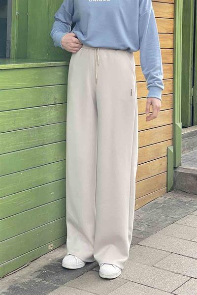 Modal Kumaş Bol Paça Eşofman Taş