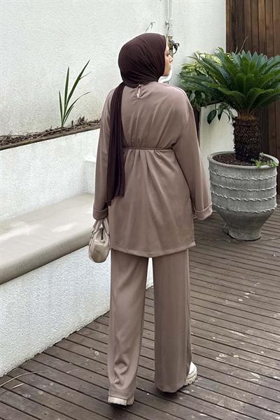 İkili Tesettür Takım Soft Kahve