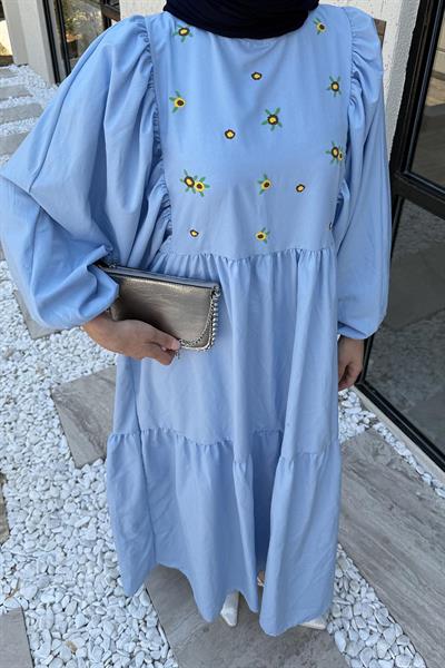 Yazlık Elica Elbise Bebe Mavisi
