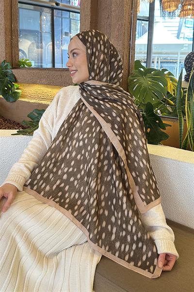 Ceylan Desen Soft Şal Camel