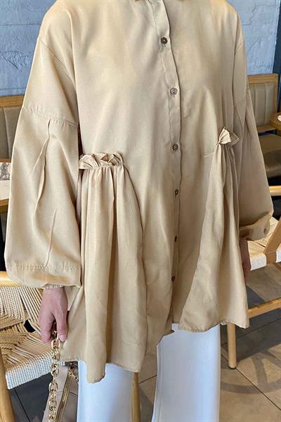 Lopez Balon Kol Tunik Sütlü Kahve