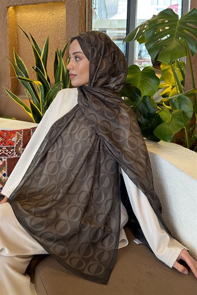 Halka Desen Ferah Şal Haki