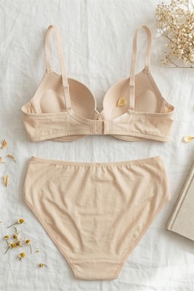 Penye Destekli Sütyen Takım Ten Rengi