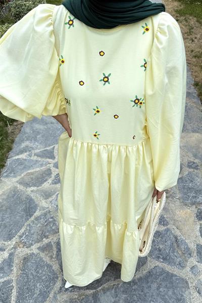 Yazlık Elica Elbise Sarı