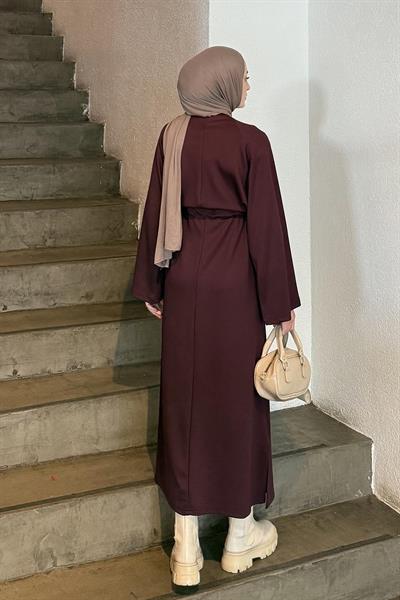 Bağlama Detaylı Elbise Bordo