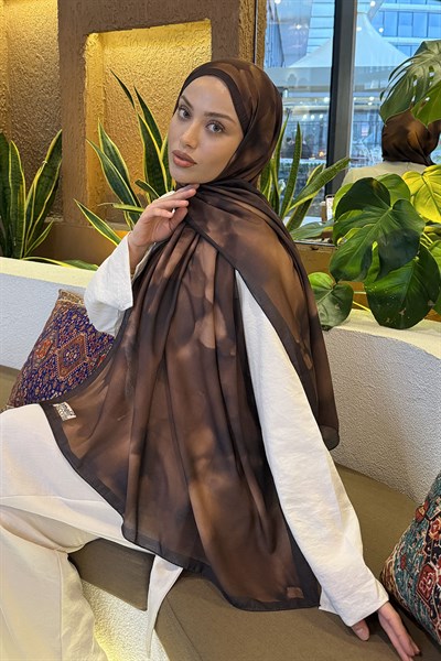 Batik Desen Soft Şal Camel