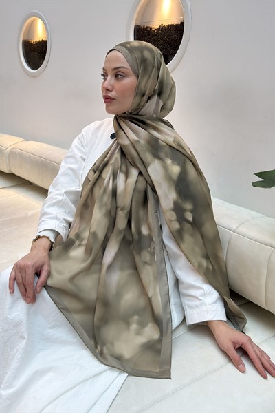 Batik Desen Soft Şal Mint Yeşili