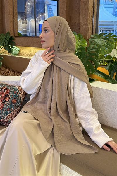 Comfort Pamuk Şal Koyu Vizonrengi