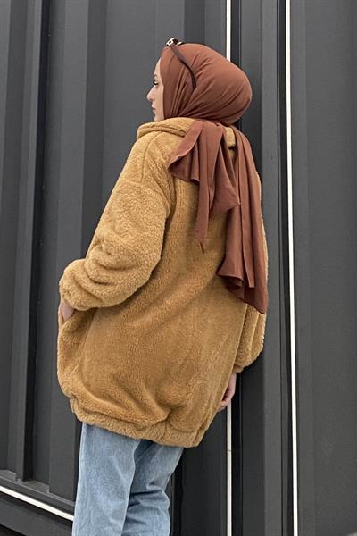 Peluş Mont Camel