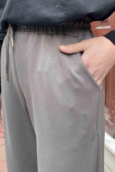 Modal Kumaş Paça Lastik Detay Eşofman Füme