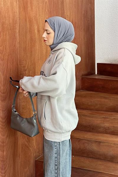 Yarım Fermuarlı Los Angeles Sweat Gri