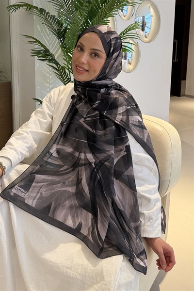 Brush Desen Soft Şal Antrasit