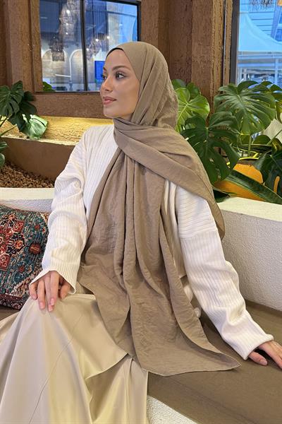 Comfort Pamuk Şal Koyu Vizonrengi