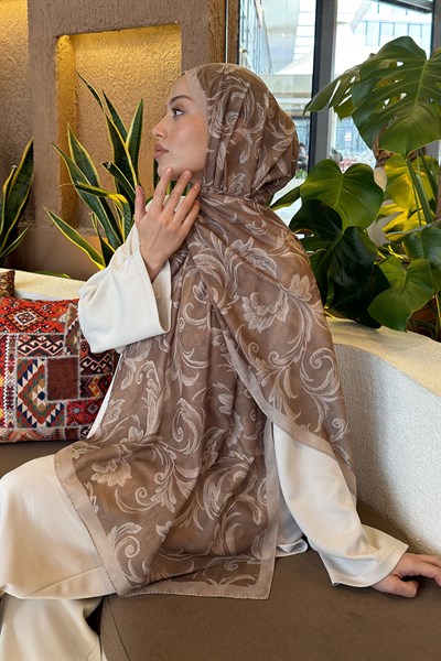 Etnik Desen Ferah Şal Camel