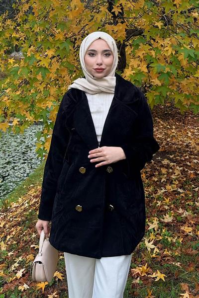 Kaşe Kaban Siyah