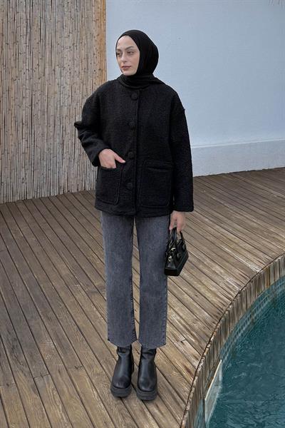 Teddy Ceket Siyah
