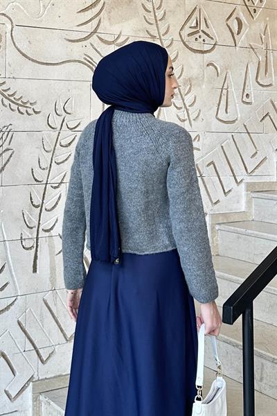 Örgülü Kazak Antrasit