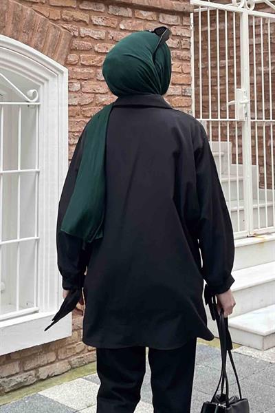 Kol Detaylı Gömlek 
Oversize Gömlek Siyah