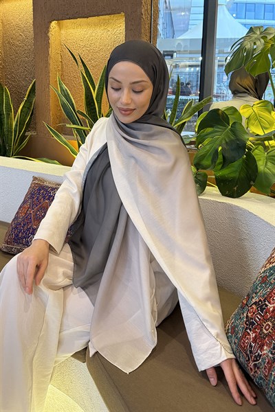 Degrade Desen Soft Şal Koyu Yeşil