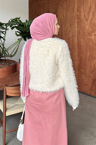 Sakallı Hırka Ekru