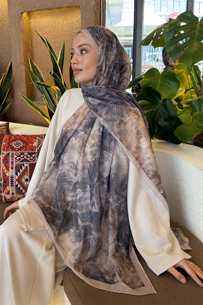 Gül Çiçek Desen Ferah Şal Bej