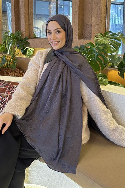 G Desen Ayrobin Floş Jakar Şal Antrasit