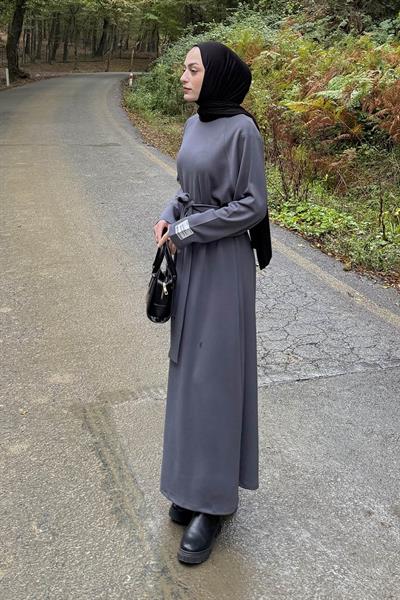 Arma Detaylı Elbise Antrasit