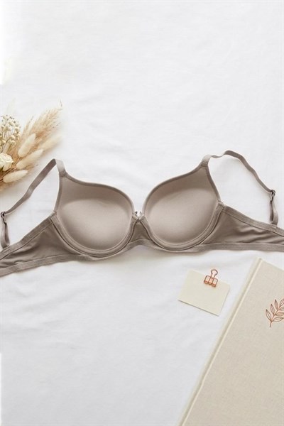 Destekli Kurdela Detay Sütyen vizonrengi